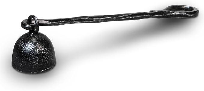 BEGINS Candle Snuffer Black Hand-Forged Steel, Long Handle Vintage Candle Wick Extinguisher, Solid Metal Retro Candle Accessory