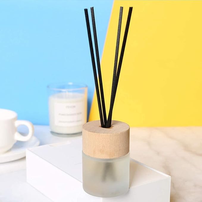 100PCS Reed Diffuser,7 Inch Aromatherapy Diffuser Black Fiber Sticks-Black Reed Diffuser Sticks for Home Office Spa and Bedroom