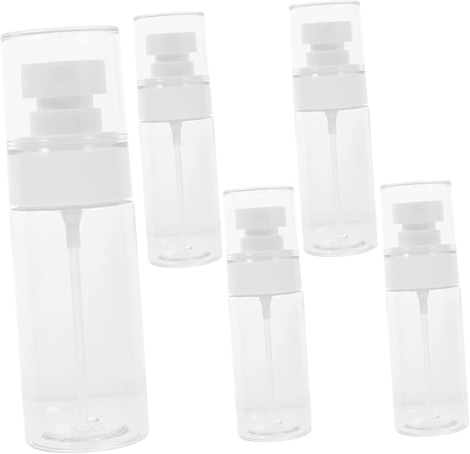 5pcs Small Travel Plastic Spray Bottles for Hair Perfume Atomizer Refillable