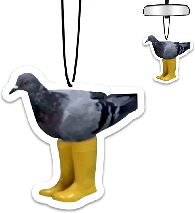 1PCS Car Air Fresheners,Rain Shoes Pigeon Car Air Fresheners for Cute Mirror Freshener Mirror Scented Hanging Cute Car Accessories Decor Interior Home,Rain Shoes Pigeon Gifts for Women Men Friends