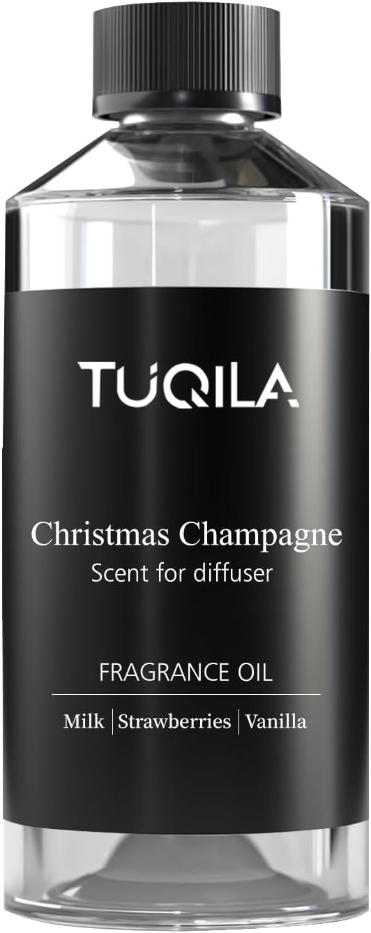 Waterless Essential Oil Christmas Champagne 500ML Scented Oils for Diffuser, Aromatherapy Diffuser Oil with Festive Notes of Pear, Berry, Vanilla & Amber for Home