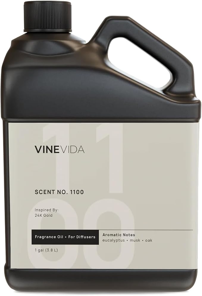 VINEVIDA [128 Fl Oz] Scent NO. 1100 Fragrance Oil for Cold Air Diffusers, Aromatic Notes of Eucalyptus & Lavender Essential Oils for Diffuser Oil Refill & Air Freshener Room Spray