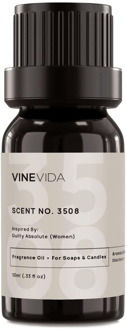 VINEVIDA Scent NO. 3508 Fragrance Oil - 10mL - Inspired by: Guilty Absolute (Women) Fragrance Oil for Candle Making - Made in USA Candle Scents Scents for Soap Making