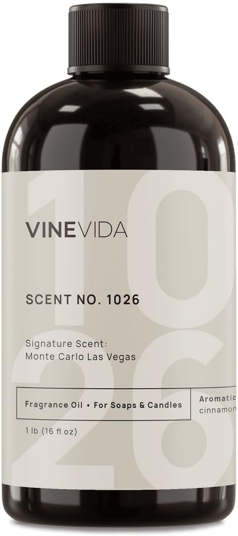 VINEVIDA Scent NO. 1026 Fragrance Oil - 16oz (1lb) - Inspired by: Monte Carlo Las Vegas Fragrance Oil for Candle Making - Made in USA Candle Scents Scents for Soap Making