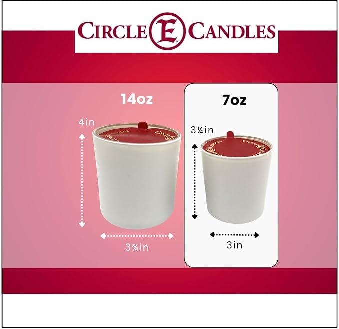 Circle E Candles, Lavender Fields Scent, Medium Size Jar Candle, 7oz – Soothing Aromatherapy Candle, Clean Floral Relaxing Home Fragrance, Made in USA