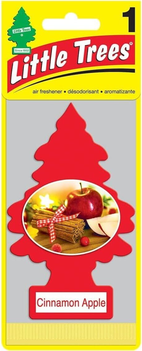 Car Freshner U1P10338 Little Trees Cinnamon Apple Air freshener, 24 Pack