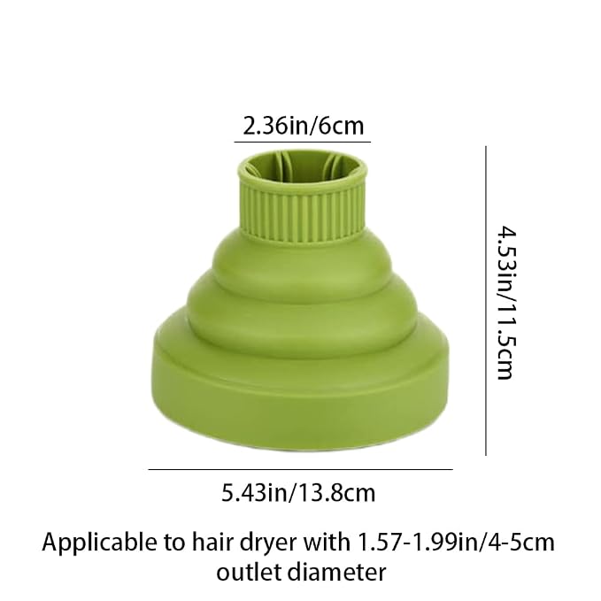 Hair Diffuser Attachment for Hair Dryer Travel Collapsible Portable Diffuser for Curly Hair Women .Airflow Attachment for Salon or Home Use with Nozzle 1.65-1.9In Non-universal
