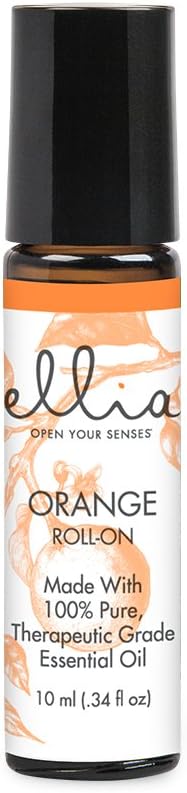 Ellia Orange Essential Oil Roll-On | 10ml, 100% Pure, Therapeutic Grade