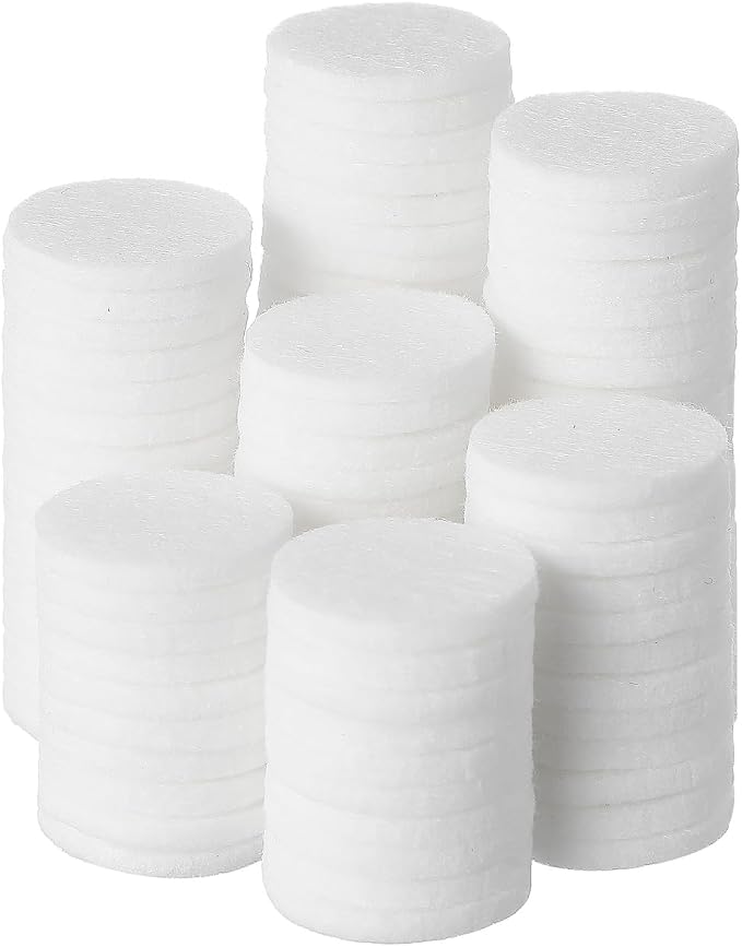 GLEAVI 100 Pack Essential Oil Diffuser Pads, 0.9 Inch Unscented Aroma Replacement Pads, Highly Absorbent Scent Refill Inserts for Car Vent Clip, Humidifier and Locket Necklace