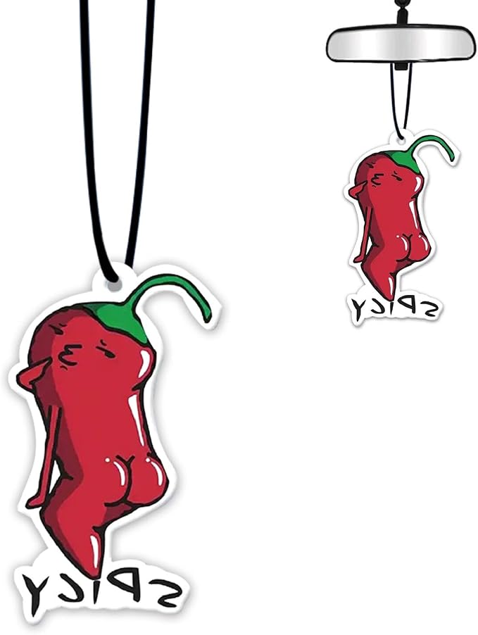 1PCS Car Air Fresheners,Sexy spicy pepper Car Air Fresheners for Cute Mirror Freshener Mirror Scented Hanging Auto Accessories Decor Interior Home,Gifts for Women Men Friends