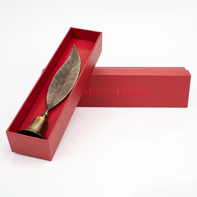 Bird Feather Candle Snuffer Brass, Big Leaf Wick Flame Extinguisher, Accessory for Candle Lovers (Antique)
