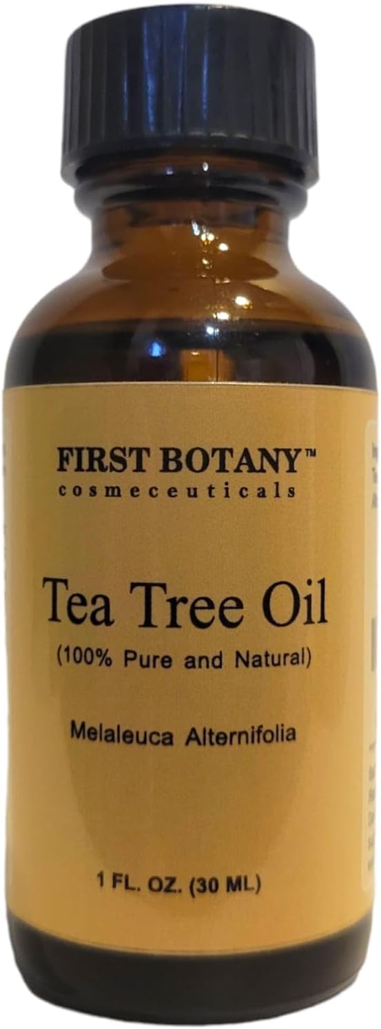 First Botany, 100% Pure Australian Tea Tree Essential Oil with high conc. of Terpinen - A Known Solution to Help in Fighting Acne, Toenail Issues, Dandruff. (1 fl oz) (Pack of 2)