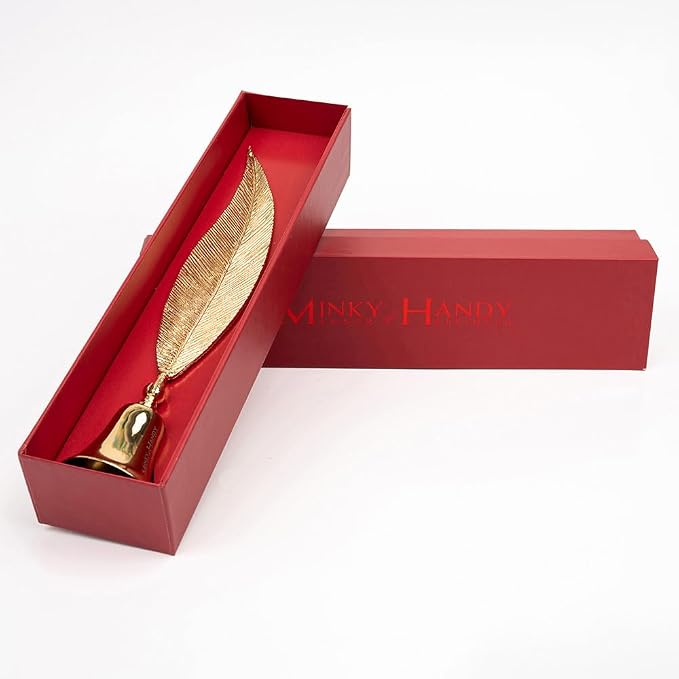 Bird Feather Candle Snuffer Brass, Big Leaf Wick Flame Extinguisher, Accessory for Candle Lovers (Gold)