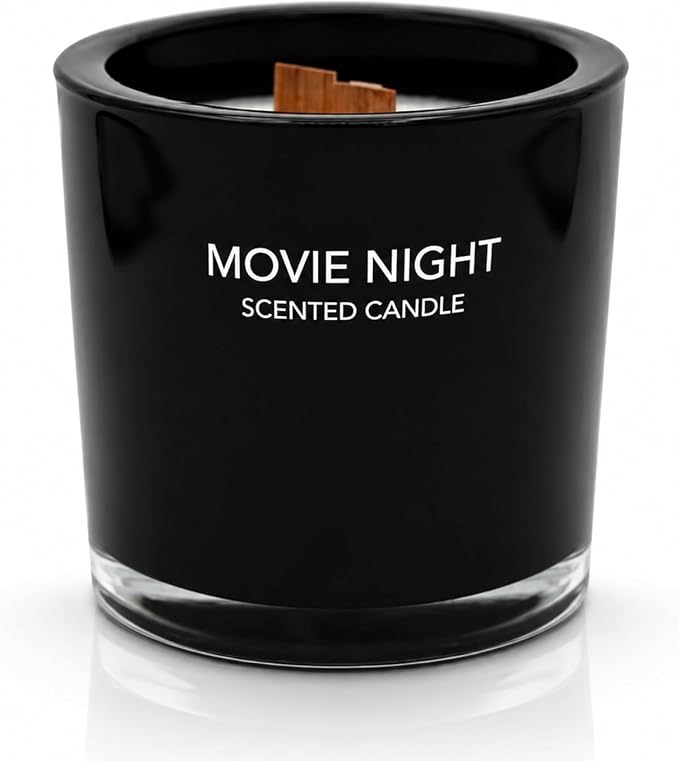 FRAGRANCE ONE Movie Night Candle I Fragrance One Movie Night Scented Candle I Luxury Fresh Citrus & Calming Jasmine Fragrance I Premium Long-Lasting Aromatherapy Soy Wax Candle I 10.58 Ounce