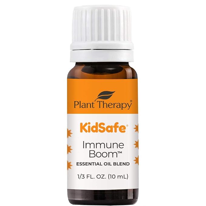Plant Therapy Kidsafe Immune Boom Essential Oil Blend 10 mL (1/3 oz) 100% Pure, Undiluted, Great for Essential Oil Diffusers
