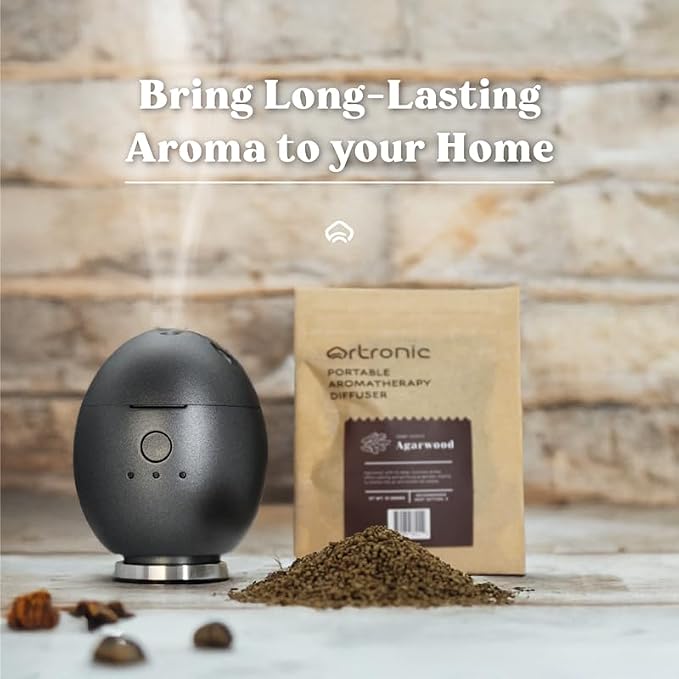 Aroma Diffuser-Compatible Scent Granule Starter Kit: Agarwood,10g, Anxiety Relief Items,Sleep Well, Refills for Orbby Incense Burner