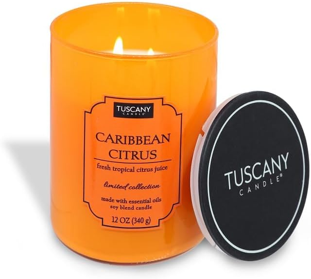 Tuscany Candle Caribbean Citrus Scented Candle, 12 oz – Colorsplash Collection