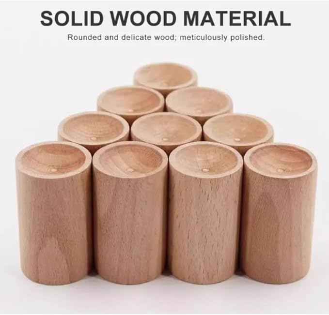 6 Counts Charcoal Wooden Diffuser, Best Hand-Crafted Wick Essential Oil Diffuser with Continuous Scent Release Closets Shoe Storage Cars and saunas