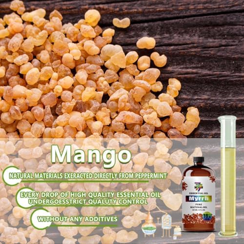 Myrrh Essential Oil, Myrrh Oils, for Diffuser, Meditation, Humidifier, DIY Candles, Soap, Yoga, Massage, Gift, Essential Oil, GV77ZF Myrrh Fragrance Oil - 16 fl oz (480 ml)