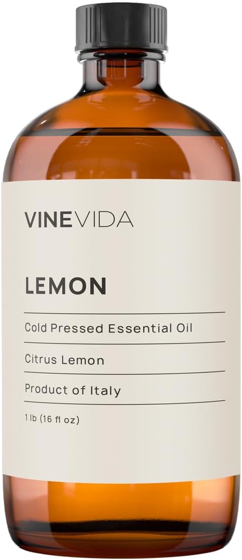 VINEVIDA [16oz] Pure Lemon Essential Oil Diffuser Aromatherapy | Soap Making and Oil for Candle Making