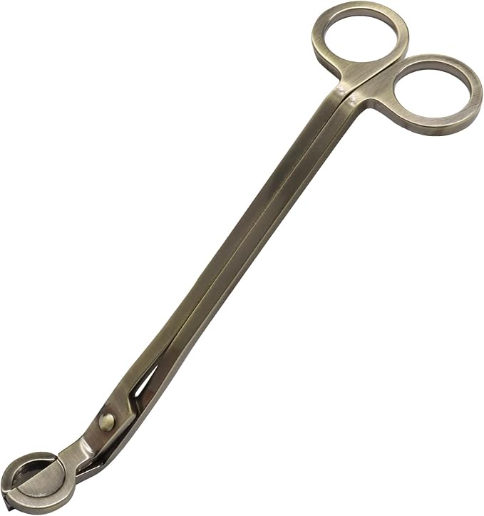 Candle Wick Trimmer, Stainless Steel Candle Wick Clipper Wick Cutter Scissor, Antique Bronze