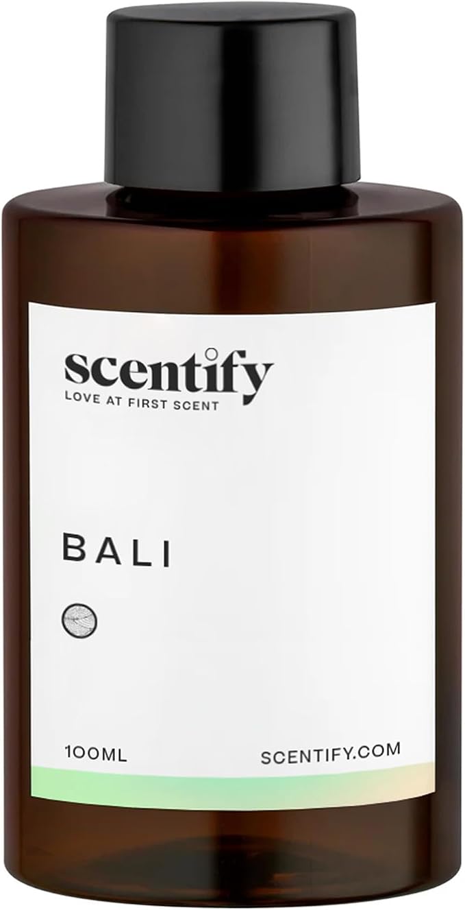 Scentify Bali Aroma Oil Refill Scent for Oil Diffusers - Lemon, Green, Amber, Musk, Woody Scents - Luxurious Relaxing Aromatherapy Diffuser Fragrance 100ml, 3.38 oz