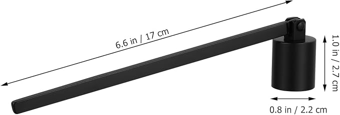 Candle Snuffer Extinguisher with Long Handle 6.69inch Stainless Steel Wick Flame Snuffer for Putting Out Wick Flame Safely, Black Candle Accessories