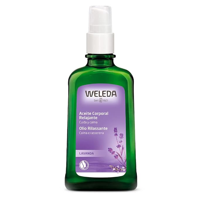 Weleda Relaxing Lavender Body & Beauty Oil, 3.4 Fluid Ounce, Clear