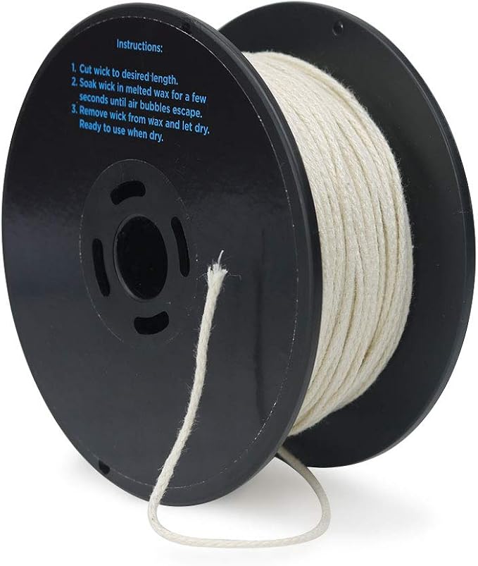 EricX Light Zinc Core Candle Wick 225ft Spool Specialize for Votive or Container Candle Making,Large