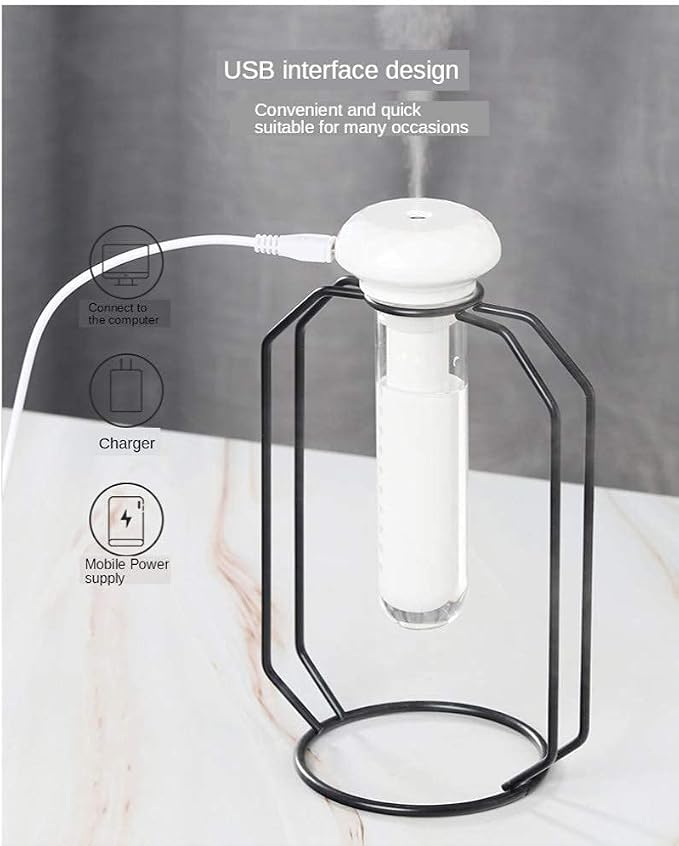 USB Cool Mist Humidifier-Portable Mini Air Humidifier for Bedroom Desk Car Travel Office Baby With Adjustable Length