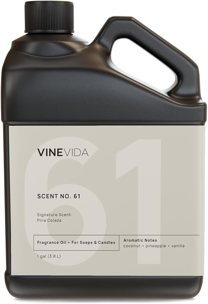 VINEVIDA [128oz] Pina Colada Fragrance Oil for Candle Making and Soap Making - Premium Candle Scents for Soy Candles