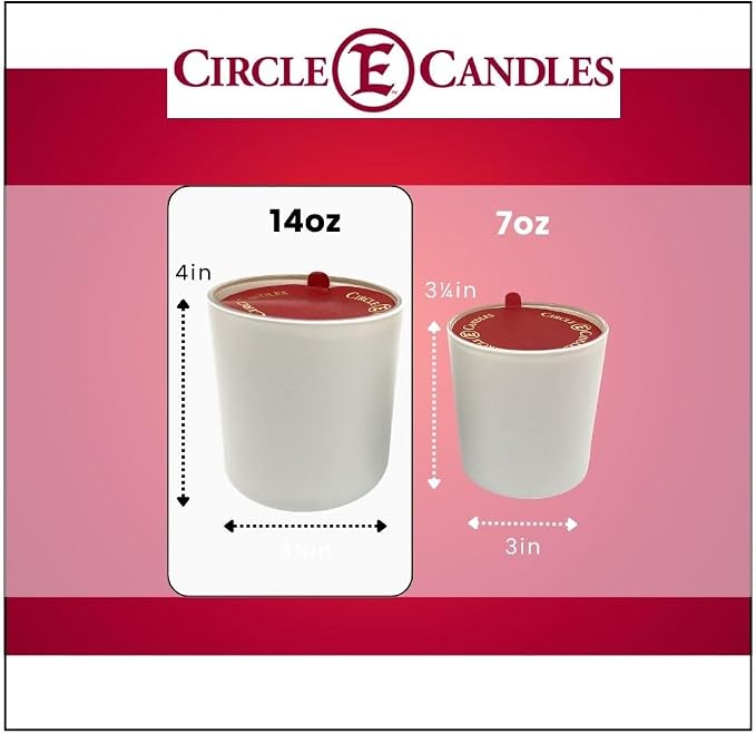 Circle E Candles, Peace Scent, Medium Size Jar Candle, 14oz – Calming Aromatherapy Candle, Soft Serene Home Fragrance for Relaxation, Made in USA