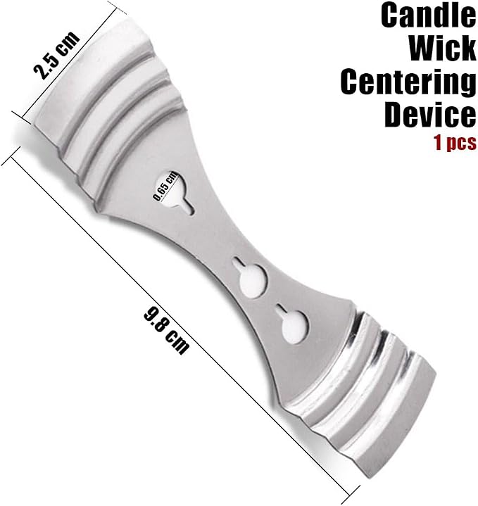 EricX Light 8 inch Candle Wick with Candle Wick Stickers and Candle Wick Centering Device,60 pcs for Candle Making