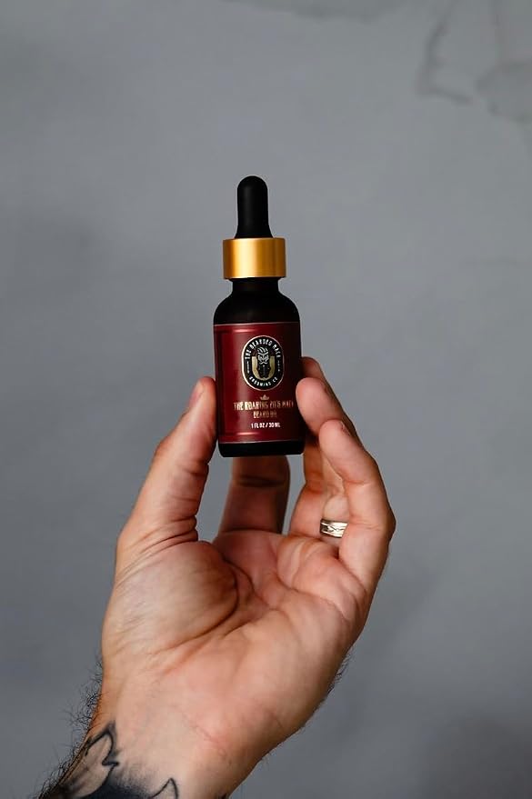 Bearded Mack Premium Beard Oil - The Roaring 20's - Bay Rum, Leather & Tobacco Scent - Softens, Removes Itch & Promotes Healthy Growth - Handcrafted in the USA, 1 oz