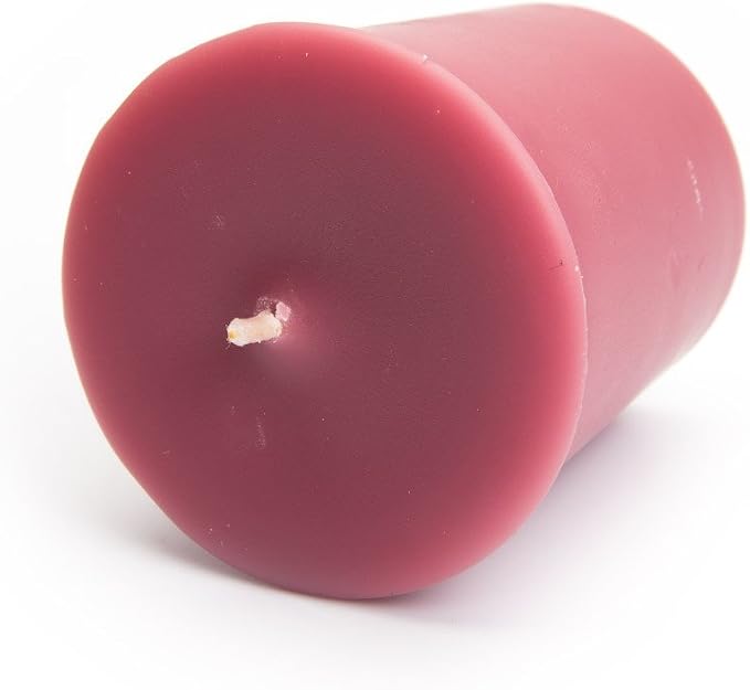 Apples & Cinnamon Soy Votive Candles - Scented with Natural Fragrance Oils - 6 Dark Red Natural Votive Candle Refills - Bakery & Food Collection