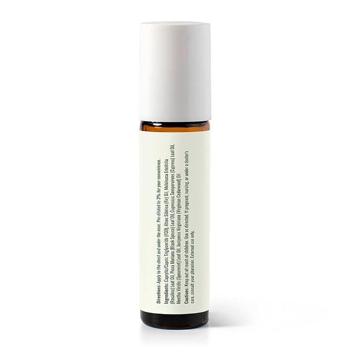 Plant Therapy Kids Sniffle Stopper Essential Oil Blend Pre-Diluted Roll-On 10 mL (1/3 oz) Respiratory Support Blend 100% Pure, Natural Aromatherapy, Therapeutic Grade