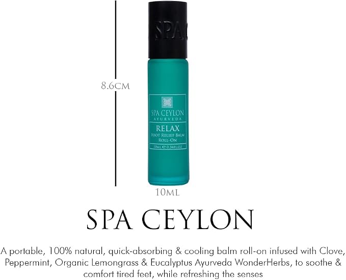 SPA CEYLON Relax Foot Relief Balm Roll-On | Dry Feet Solution | Foot Care | Moisturizing Formula