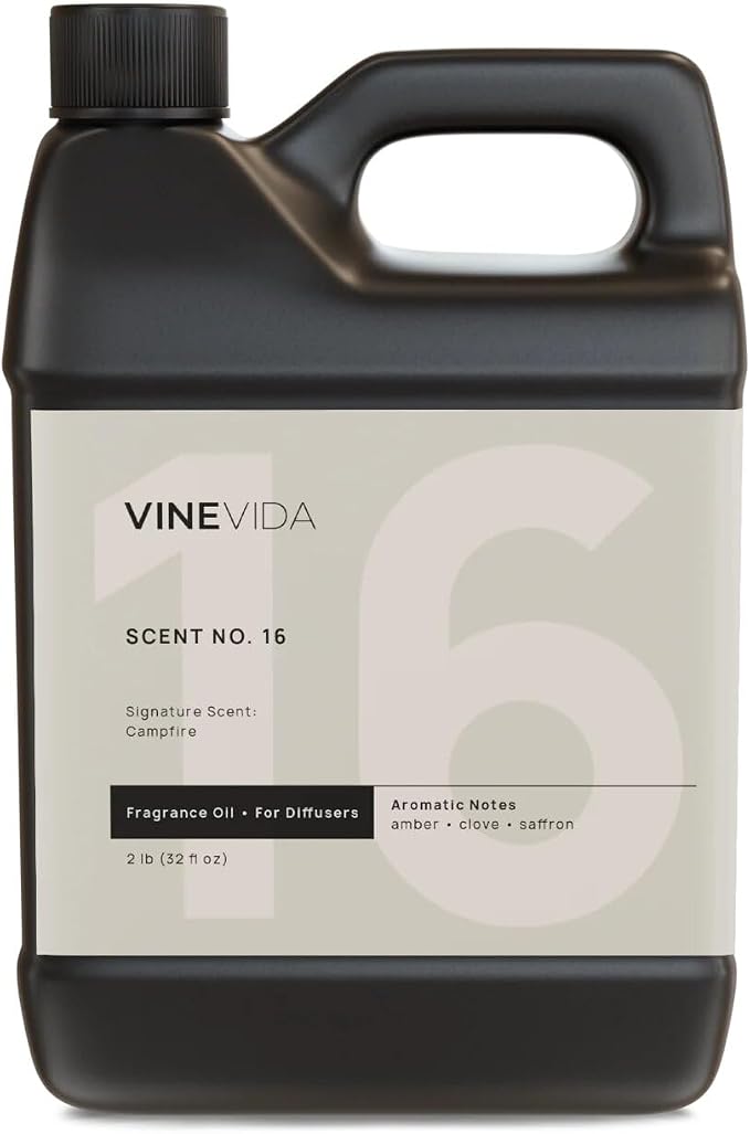 VINEVIDA [32 Fl Oz] Campfire Fragrance Oil for Cold Air Diffusers, Essential Oils for Diffuser Oil Refill & Air Freshener Room Spray