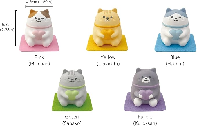Stone Diffuser Cute Lucky Cat Passive Diffuser for Essential Oil, Non-Electric (Pink)