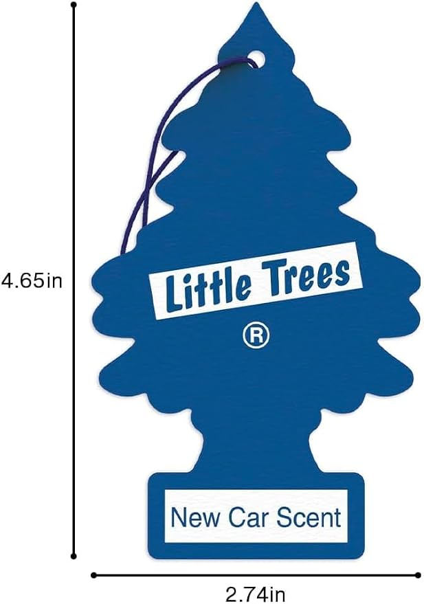 LITTLE TREES Car Air Freshener | Hanging Paper Tree for Home or Car | New Car Scent | 3 Pack