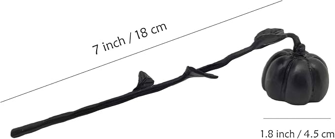 AIM & GGKK Black Pumpkin Candle Snuffer Extinguisher - Long Handle for Safe Flame Out,Decorative Snuffers Accessory for Candle Lovers