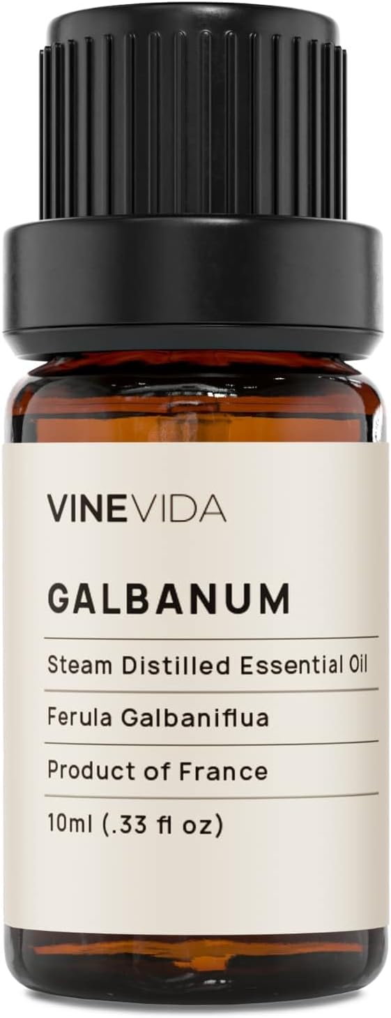 VINEVIDA [10ml] Galbanum Essential Oil - Undiluted - Candle Oil Scent - DIY Candle Scents for Candlemaking - Essential Oil for Soap Making