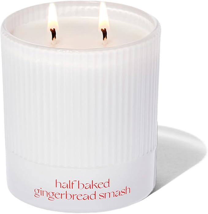Half Baked Harvest Gingerbread Smash Holiday Scented Candle by Snif, Gourmand, Spicy, Vanilla Scent, 50+ Hours, 100% Cotton Fiber Wicks, Soy Wax Blend, Non-Toxic, Vegan, 8.5oz
