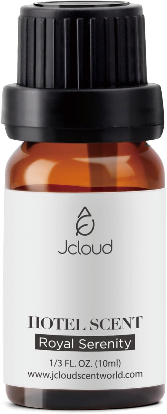 JCLOUD Royal Serenity Essential Oil Inspired by Luxury Hotel | Hotel Scent - Pure Aromatherapy Diffuser Oil with Lemon, Jasmine and Amber, Home Luxury & Hotel Scents for Diffuser - 10mL