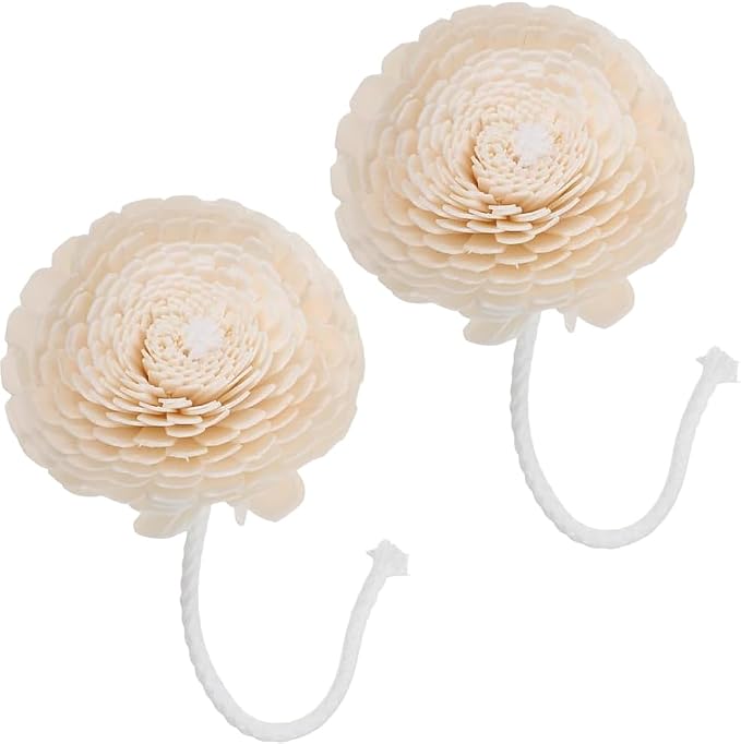 FOMIYES 2pcs Diffuser Flowers, Natural Reeds Flower Refill Replacement Fragrance Diffuser Set Essential Oil Aroma Diffuser Sticks with Rope for Home Decor