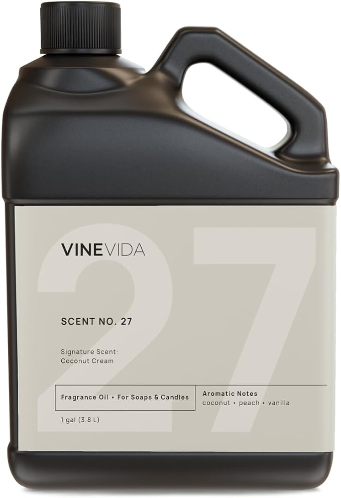 VINEVIDA [128oz] Coconut Cream Fragrance Oil for Candle and Soap Making - Made in USA Natural Scents
