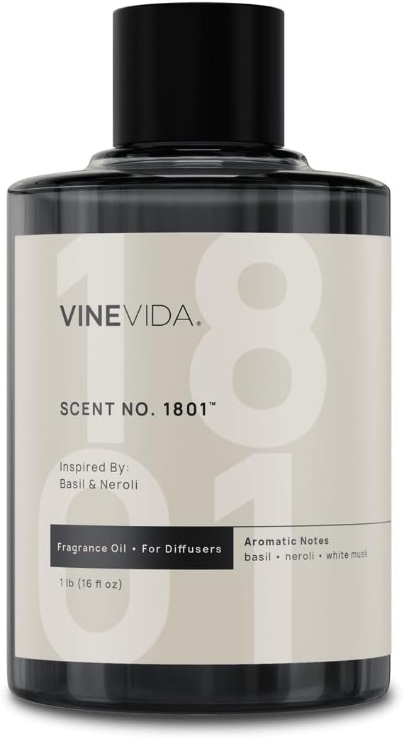 VINEVIDA [16 Oz] Inspired by: Basil & Neroli; Diffuser Oil Refill | Premium Scent Diffuser Oil for Home | Non-Toxic Fragrance