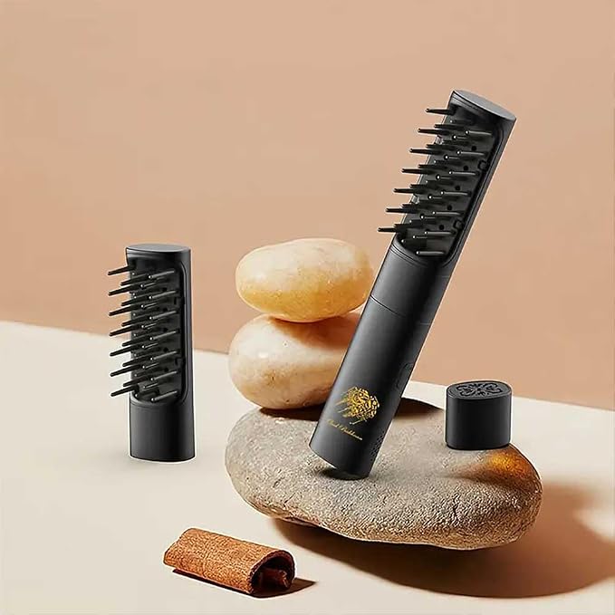 Electric Oud Hair Comb Diffuser – Portable Rechargeable Incense Burner for Bakhoor & Oud – USB Aromatherapy Tool – Compact Size 11cm – Arabic Scent Comb