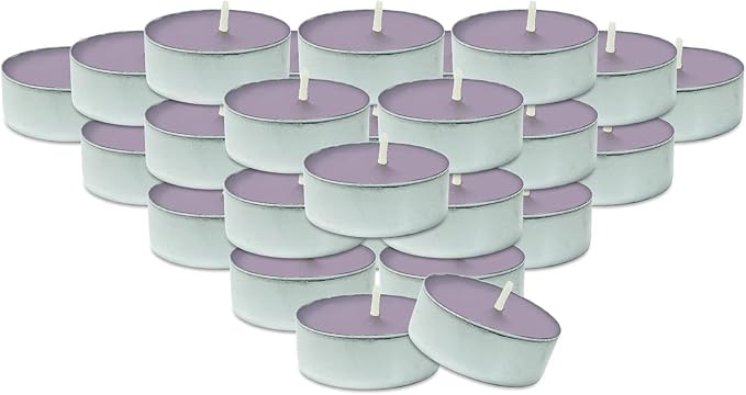 DecorRack 30 Tealight Candles, Lavender Scented, Pleasant Fragrance Candle, Aromatherapy, Scented Home Decor, Votive Long Lasting Candles (Pack of 30)