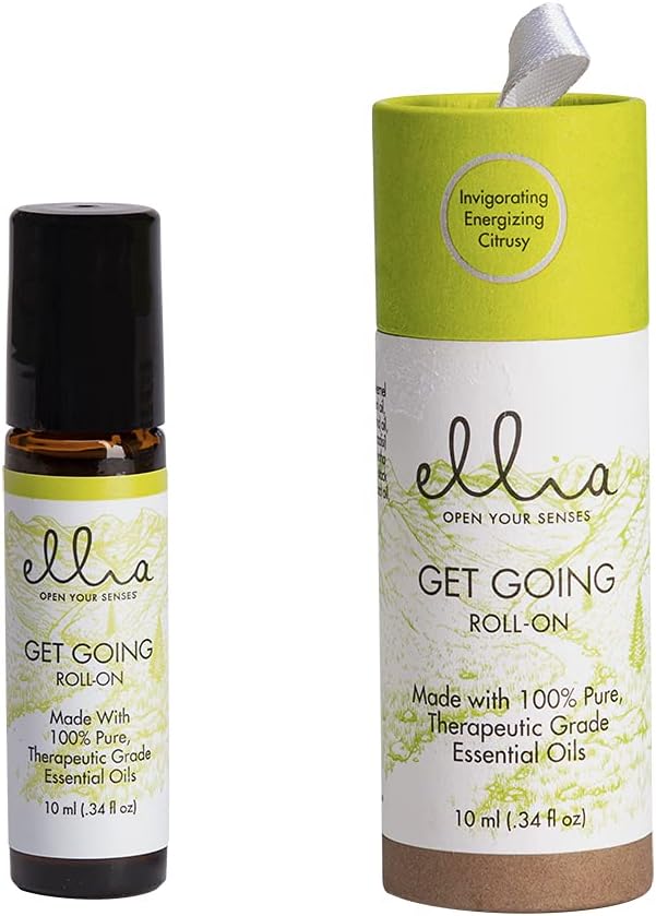 Ellia Essential Oil Roll-On | Get Going Blend| 10ml, 100% Pure, Therapeutic Grade